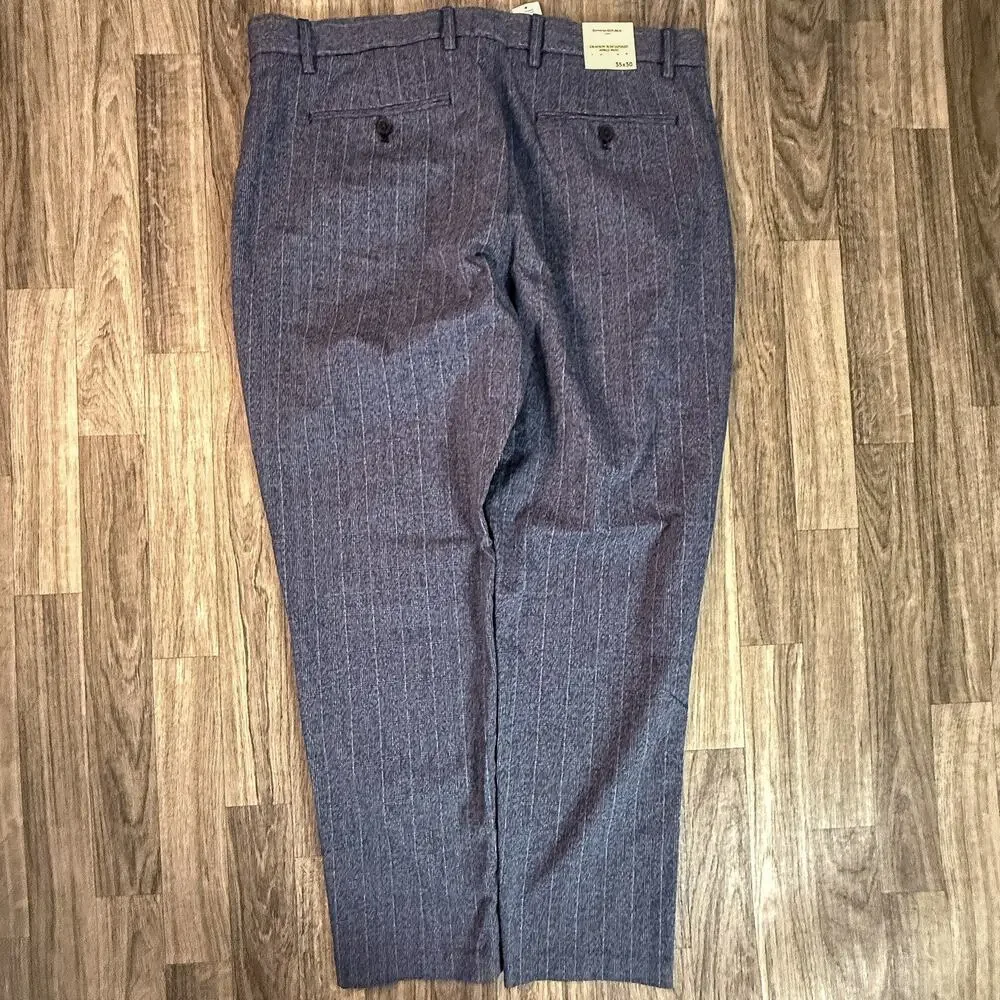 Banana Republic Grayson Slim Tapered Ankle Pants Men's 35x30 Blue Plaid NWT